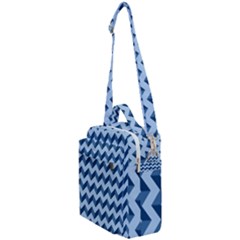 Modern Retro Chevron Patchwork Pattern Crossbody Day Bag