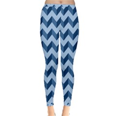 Modern Retro Chevron Patchwork Pattern Inside Out Leggings