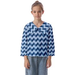 Modern Retro Chevron Patchwork Pattern Kids  Sailor Shirt