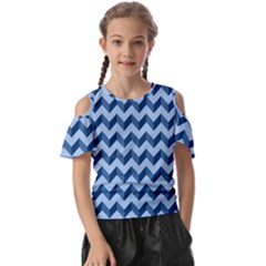 Modern Retro Chevron Patchwork Pattern Kids  Butterfly Cutout Tee