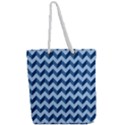Modern Retro Chevron Patchwork Pattern Full Print Rope Handle Tote (Large) View2