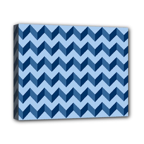 Modern Retro Chevron Patchwork Pattern Canvas 10  X 8  (stretched) by GardenOfOphir