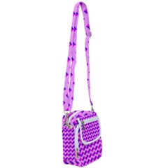 Modern Retro Chevron Patchwork Pattern Shoulder Strap Belt Bag