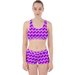 Modern Retro Chevron Patchwork Pattern Work It Out Gym Set