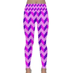 Modern Retro Chevron Patchwork Pattern Lightweight Velour Classic Yoga Leggings