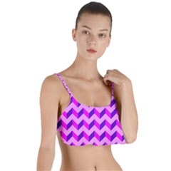 Modern Retro Chevron Patchwork Pattern Layered Top Bikini Top 