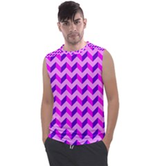 Modern Retro Chevron Patchwork Pattern Men s Regular Tank Top