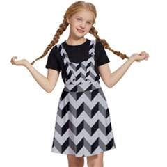 Modern Retro Chevron Patchwork Pattern Kids  Apron Dress