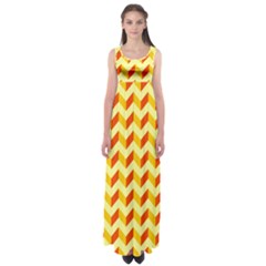 Modern Retro Chevron Patchwork Pattern Empire Waist Maxi Dress