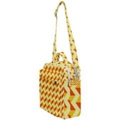 Modern Retro Chevron Patchwork Pattern Crossbody Day Bag