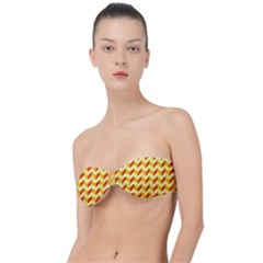 Modern Retro Chevron Patchwork Pattern Classic Bandeau Bikini Top 