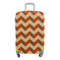 Modern Retro Chevron Patchwork Pattern Luggage Cover (small) by GardenOfOphir