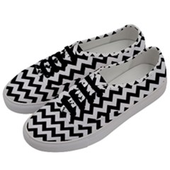 Black And White Chevron Men s Classic Low Top Sneakers by GardenOfOphir