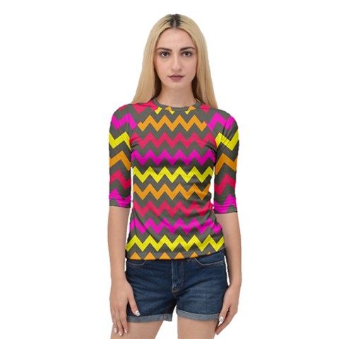 Chevron Pattern Gifts Quarter Sleeve Raglan Tee by GardenOfOphir