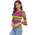 Chevron Pattern Gifts Bell Sleeve Top View2