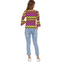 Chevron Pattern Gifts Bell Sleeve Top View4