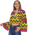 Chevron Pattern Gifts Boho Long Bell Sleeve Top View2