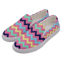 Chevron Pattern Gifts Men s Canvas Slip Ons by GardenOfOphir