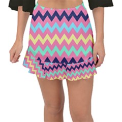 Chevron Pattern Gifts Fishtail Mini Chiffon Skirt