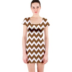 Chevron Pattern Gifts Short Sleeve Bodycon Dress