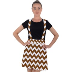 Chevron Pattern Gifts Velvet Suspender Skater Skirt