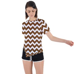 Chevron Pattern Gifts Asymmetrical Short Sleeve Sports Tee