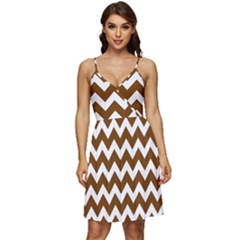 Chevron Pattern Gifts V-Neck Pocket Summer Dress 