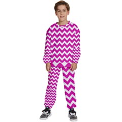 Chevron Pattern Gifts Kids  Sweatshirt Set by GardenOfOphir