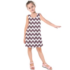 Chevron Pattern Gifts Kids  Sleeveless Dress by GardenOfOphir