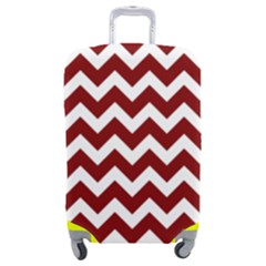 Red Chevron Pattern Gifts Luggage Cover (medium) by GardenOfOphir