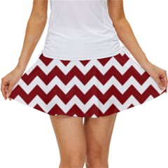 Red Chevron Pattern Gifts Women s Skort