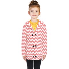 Chevron Pattern Gifts Kids  Double Breasted Button Coat by GardenOfOphir