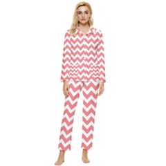 Chevron Pattern Gifts Womens  Long Sleeve Velvet Pocket Pajamas Set by GardenOfOphir