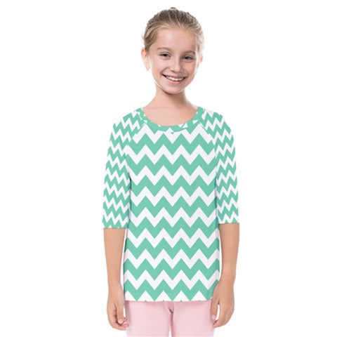 Chevron Pattern Giftt Kids  Quarter Sleeve Raglan Tee by GardenOfOphir