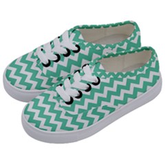 Chevron Pattern Giftt Kids  Classic Low Top Sneakers by GardenOfOphir