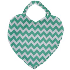 Chevron Pattern Giftt Giant Heart Shaped Tote by GardenOfOphir