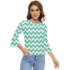 Chevron Pattern Giftt Bell Sleeve Top