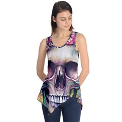Skull And Bones Retro Sleeveless Tunic by GardenOfOphir