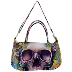 Skull And Bones Retro Removal Strap Handbag by GardenOfOphir