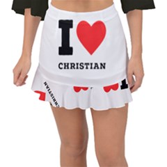 I Love Christian Fishtail Mini Chiffon Skirt by ilovewhateva