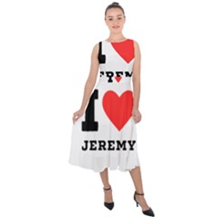 I Love Jeremy  Midi Tie-back Chiffon Dress by ilovewhateva