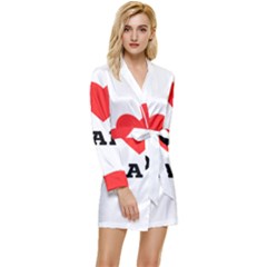 I Love Noah Long Sleeve Satin Robe by ilovewhateva