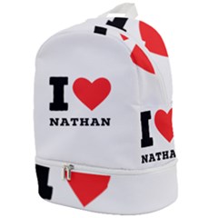 I Love Nathan Zip Bottom Backpack by ilovewhateva