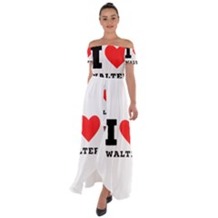 I Love Walter Off Shoulder Open Front Chiffon Dress by ilovewhateva