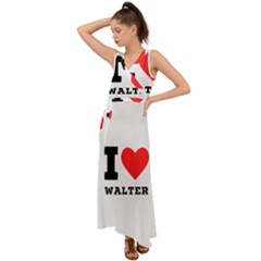 I love walter V-Neck Chiffon Maxi Dress