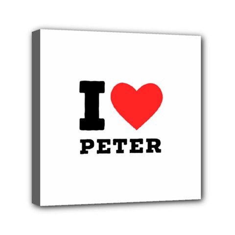 I Love Peter Mini Canvas 6  X 6  (stretched) by ilovewhateva