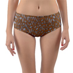 Leaves-013 Reversible Mid-waist Bikini Bottoms by nateshop