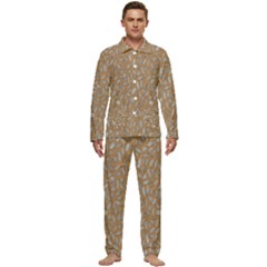 Leaves-013 Men s Long Sleeve Velvet Pocket Pajamas Set by nateshop