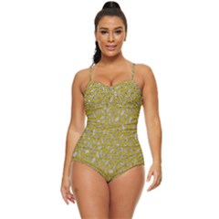 Leaves-014 Retro Full Coverage Swimsuit