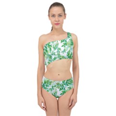 Leaves-37 Spliced Up Two Piece Swimsuit
